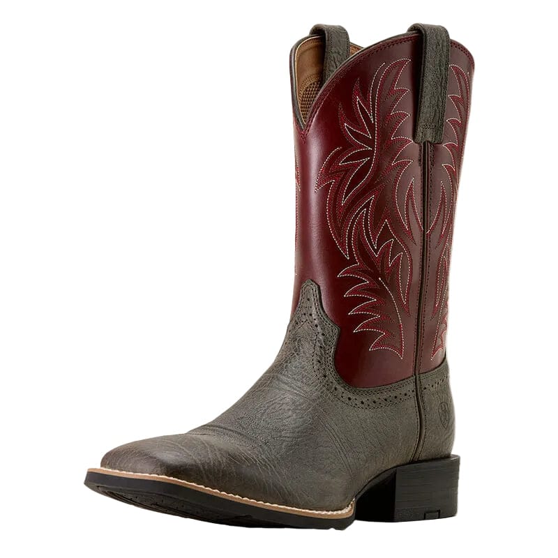 ARIAT Boots Ariat Men's Charcoal Grey Hippo Print Sport Western Cowboy Boot 10074223
