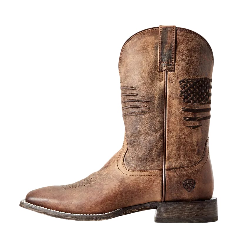 ARIAT Boots Ariat Men's Circuit Patriot Weathered Tan Western Boots 10029699