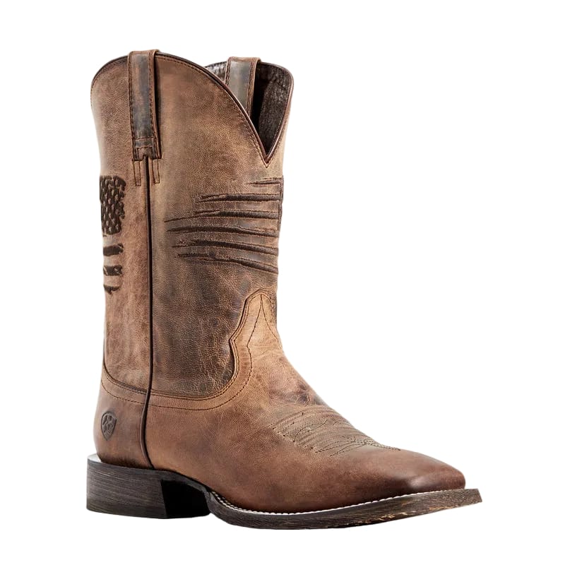 ARIAT Boots Ariat Men's Circuit Patriot Weathered Tan Western Boots 10029699