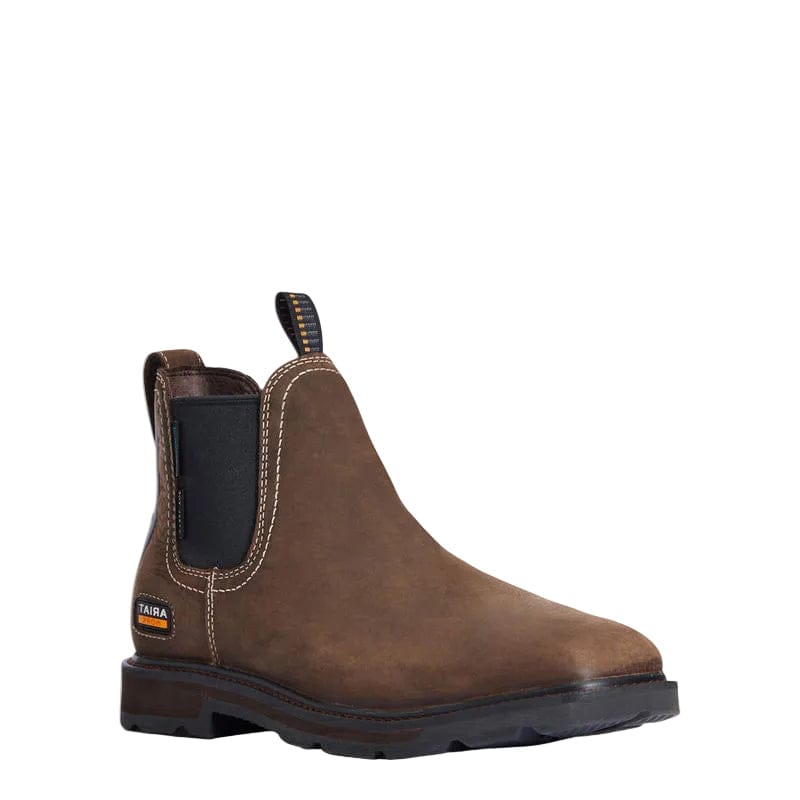 ARIAT Boots Ariat Men's Dark Brown Groundbreaker Waterproof Steel Toe Chelsea Boot 10034148