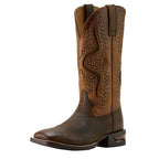 ARIAT Boots Ariat Men's Dark Brown & Peanut Butter Performance Riding Western Boot 10064044