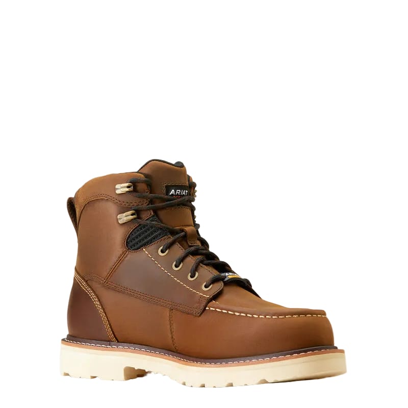 ARIAT Boots Ariat Men's Distressed Brown Rebar 6" Waterproof Comp Toe Work Boot 10046876