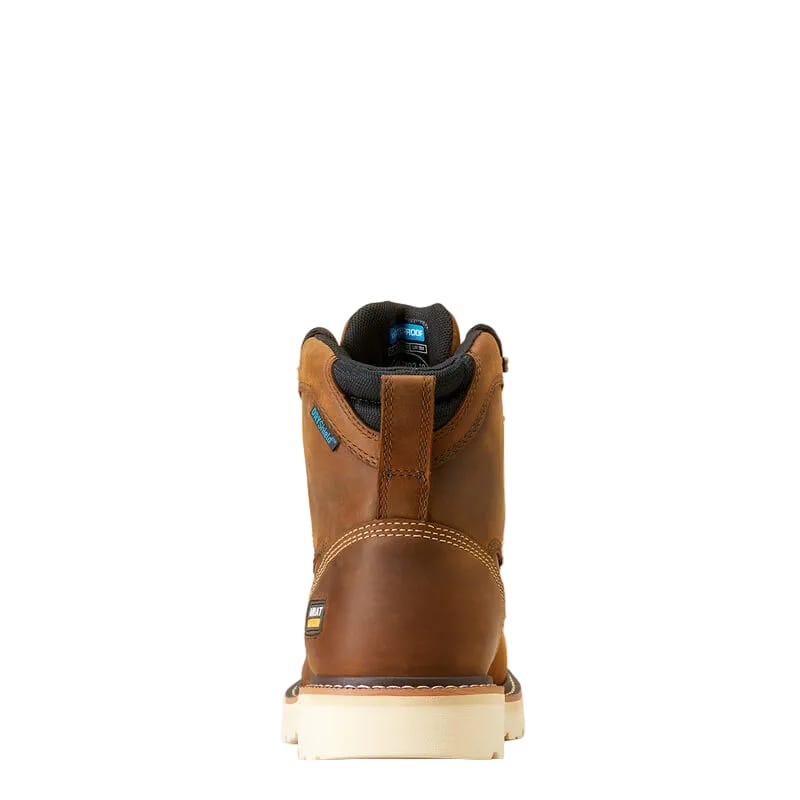 ARIAT Boots Ariat Men's Distressed Brown Rebar Lift 6" Waterproof Work Boot 10046877