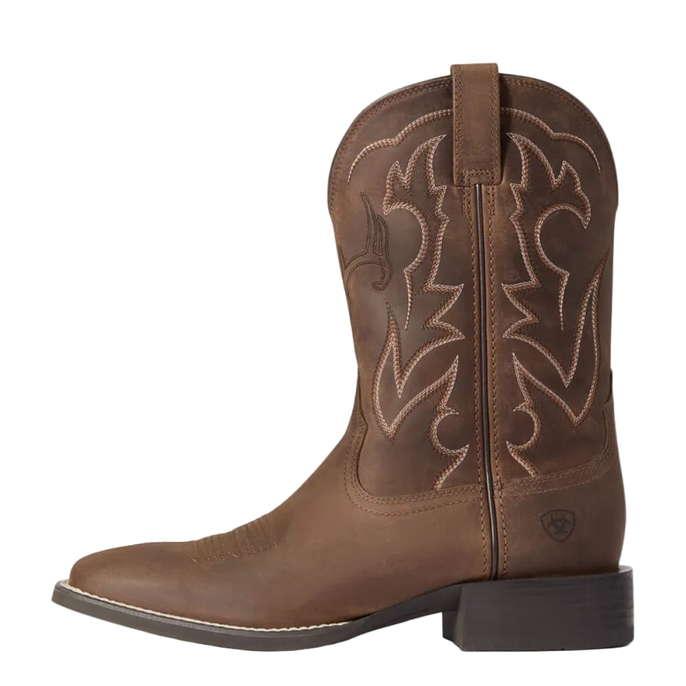 ARIAT Boots Ariat Men's Distressed Brown Sport Outdoor Wide Square Toe Cowboy Boot 10038330