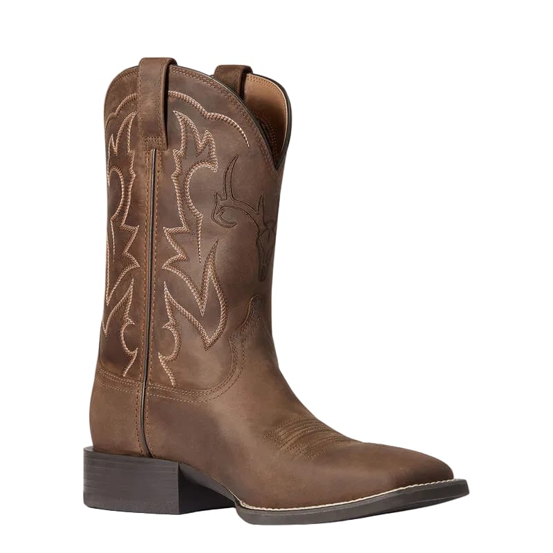 ARIAT Boots Ariat Men's Distressed Brown Sport Outdoor Wide Square Toe Cowboy Boot 10038330