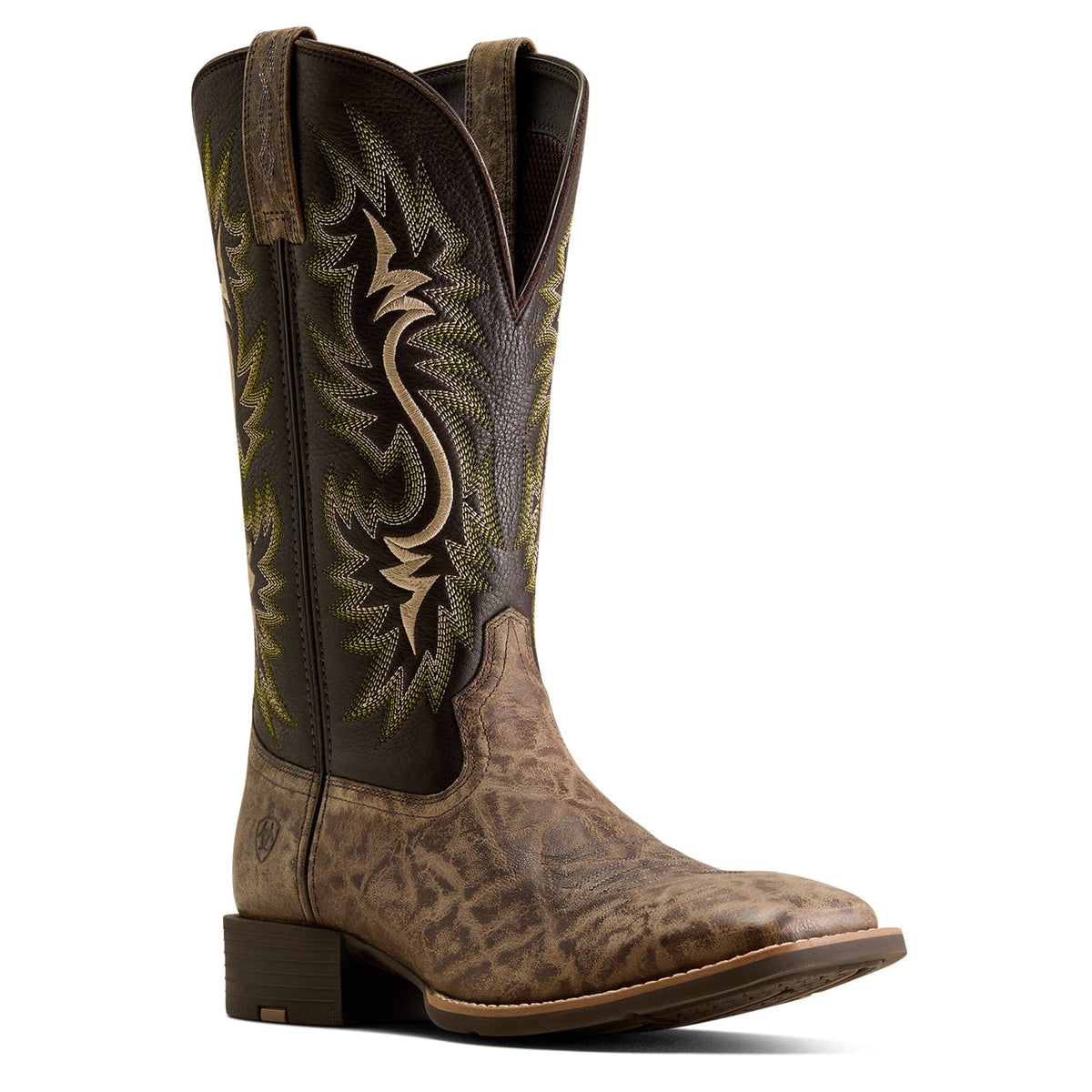 ARIAT Boots Ariat Men's Dried Sage Elephant Print Sport Colter Wide Square Toe Cowboy Boot 10080266