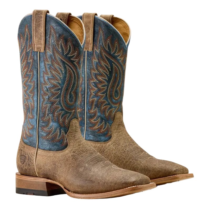 ARIAT Boots Ariat Men's Earth Brown Bison Gold Point Cowboy Boots 10063779