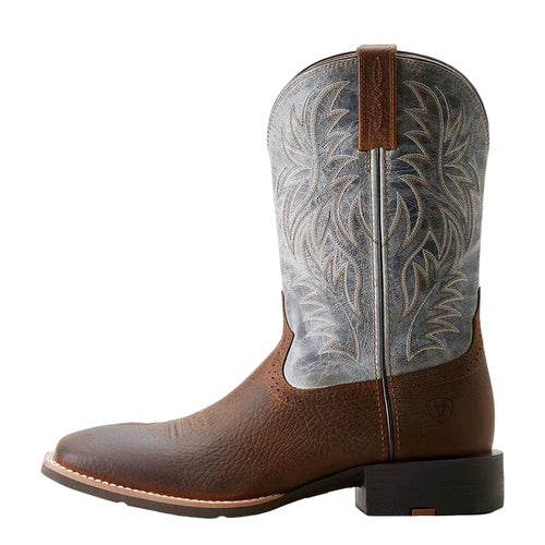 ARIAT Boots Ariat Men's Earth Brown & Glacier Blue Sport Western Boot 10053731