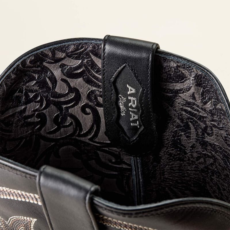 ARIAT Boots Ariat Men's Matte Black Classic Callen Caiman Exotic Western Boot 10063772