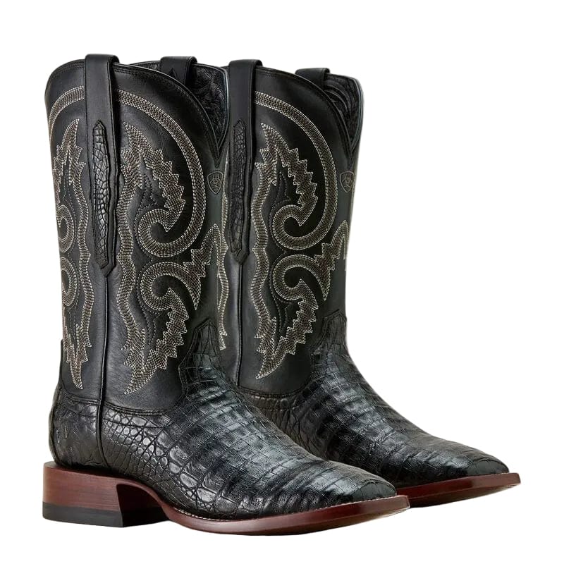 ARIAT Boots Ariat Men's Matte Black Classic Callen Caiman Exotic Western Boot 10063772