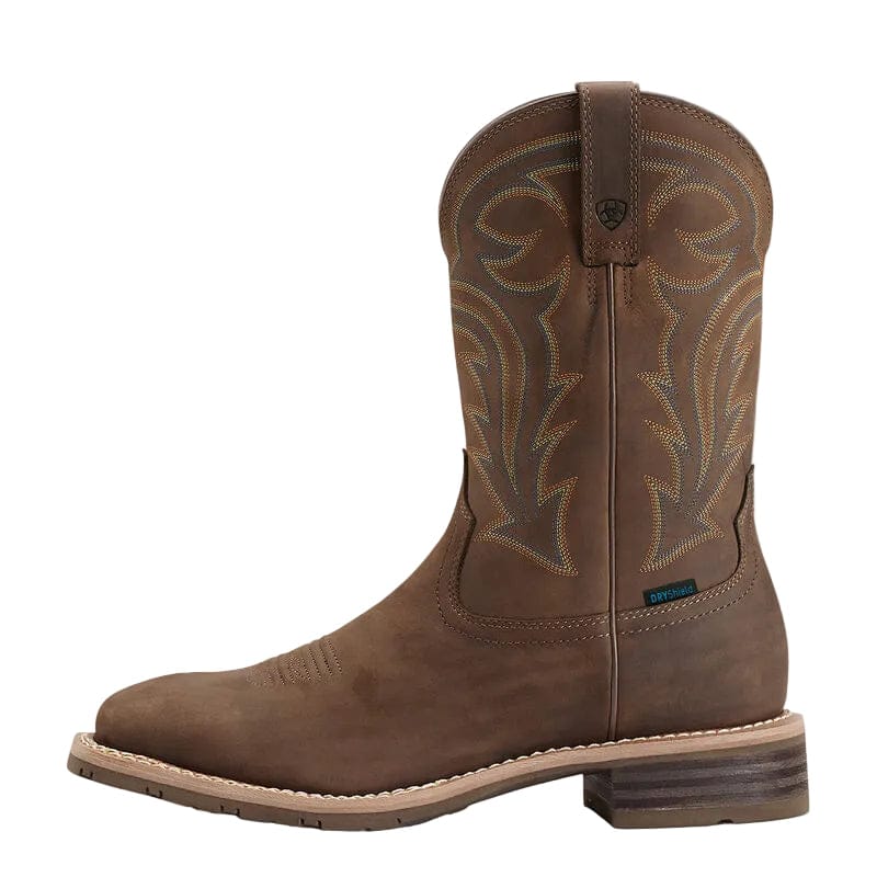 ARIAT Boots Ariat Men's Oily Distressed Brown Hybrid Rancher Waterproof Western Boots 10014067