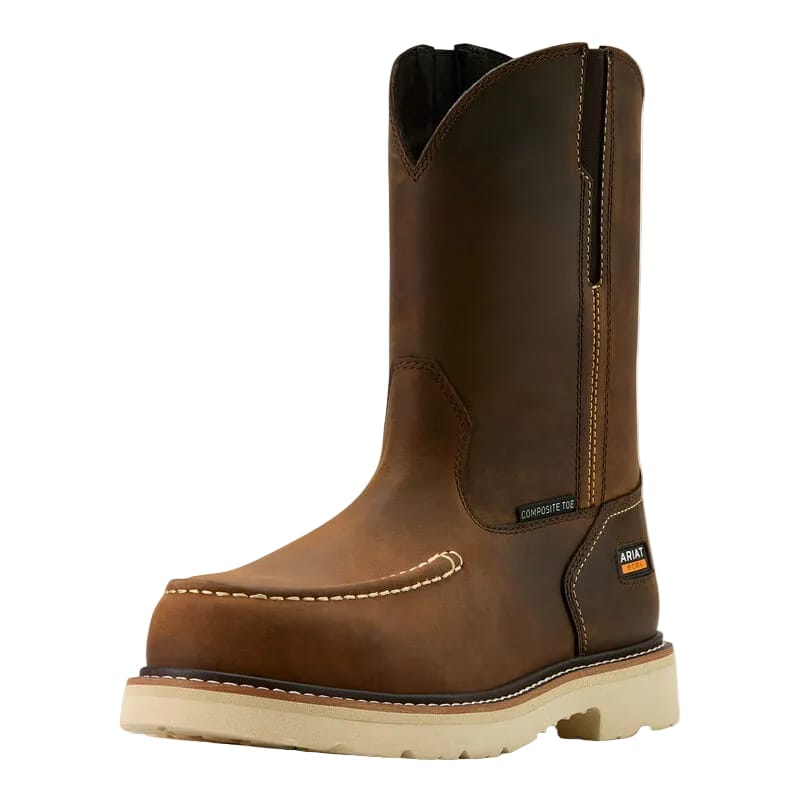 ARIAT Boots Ariat Men's  Rebar Lift Pull On Moc Toe Composite Toe Work Boot 10061114