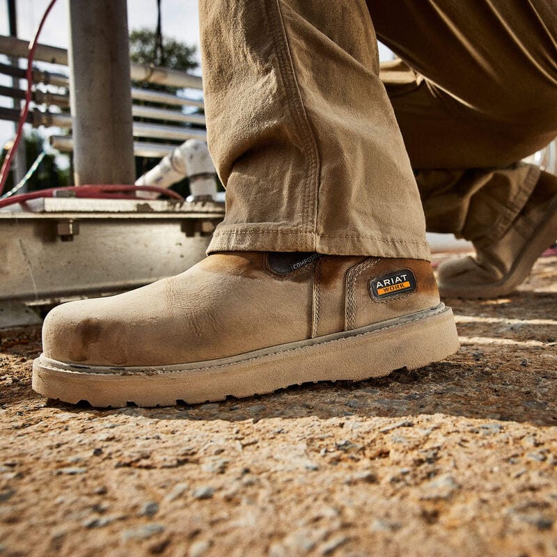 Ariat Men's Rebar Wedge Distressed Brown Chelsea Waterproof