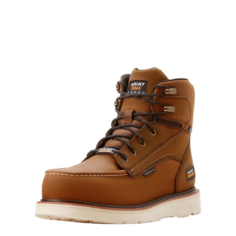 ARIAT Boots Ariat Men's  Rebar Wedge Moc Toe 6" Waterproof Composite Toe Work Boot 10053615