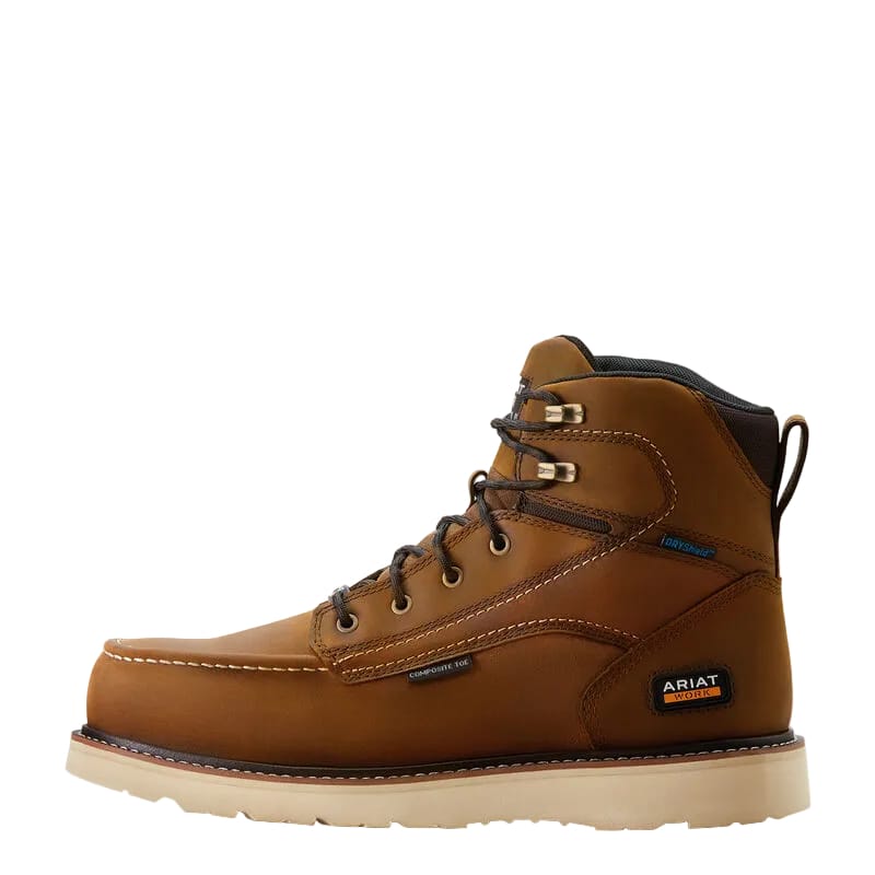 ARIAT Boots Ariat Men's  Rebar Wedge Moc Toe 6" Waterproof Composite Toe Work Boot 10053615