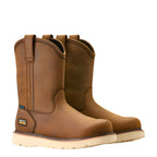 ARIAT Boots Ariat Men's Rebar Wedge Pull-On Distressed Brown Waterproof Work Boot 10053612