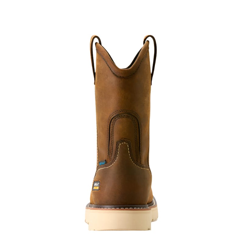 ARIAT Boots Ariat Men's Rebar Wedge Pull-On Distressed Brown Waterproof Work Boot 10053612