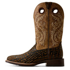 ARIAT Boots Ariat Men's Rhino Tan Print Redcliff Wide Square Toe Cowboy Boot 10080539