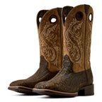 ARIAT Boots Ariat Men's Rhino Tan Print Redcliff Wide Square Toe Cowboy Boot 10080539