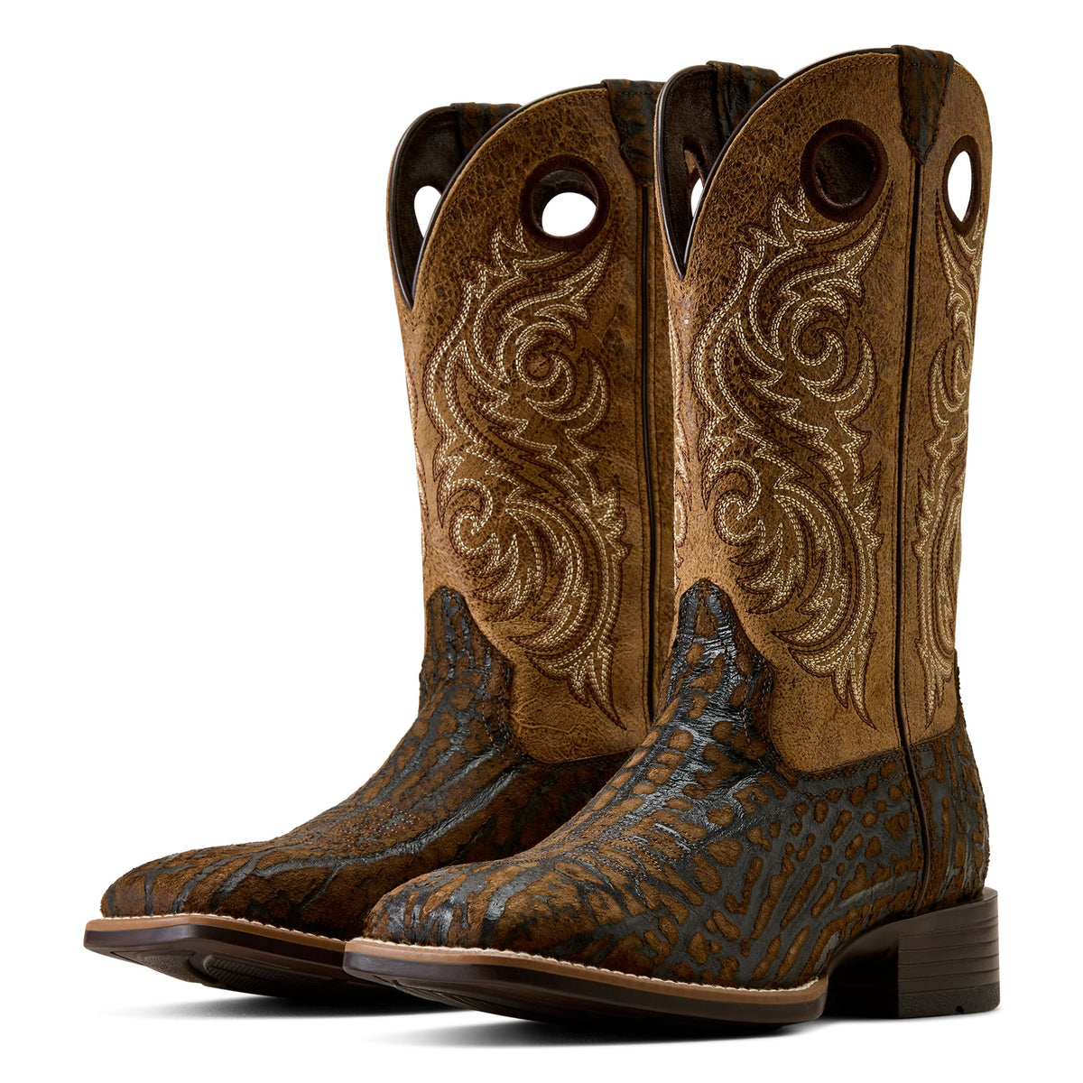 ARIAT Boots Ariat Men's Rhino Tan Print Redcliff Wide Square Toe Cowboy Boot 10080539