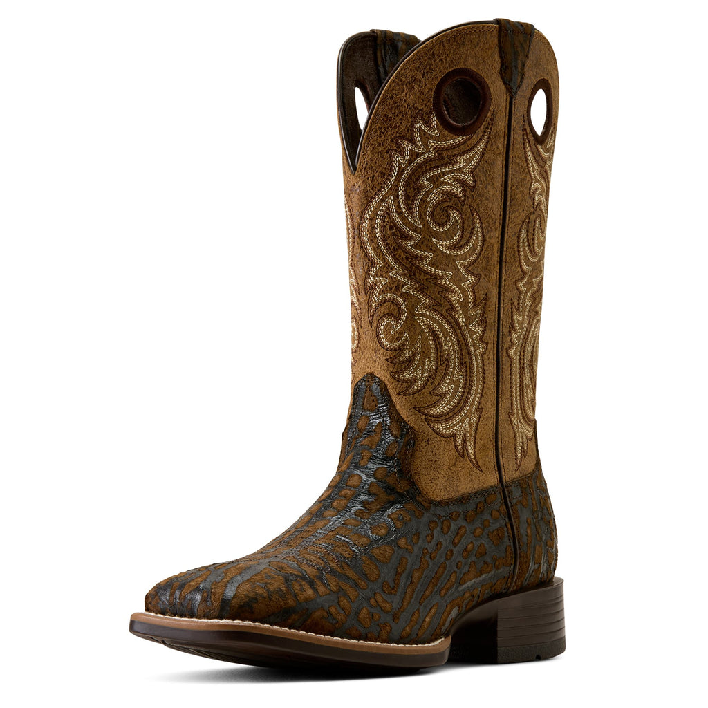 ARIAT Boots Ariat Men's Rhino Tan Print Redcliff Wide Square Toe Cowboy Boot 10080539