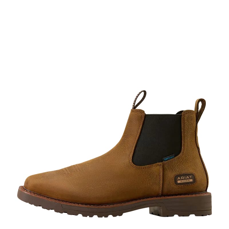 ARIAT Boots Ariat Men's Rye Brown Activator Waterproof Chelsea Work Boot 10074285