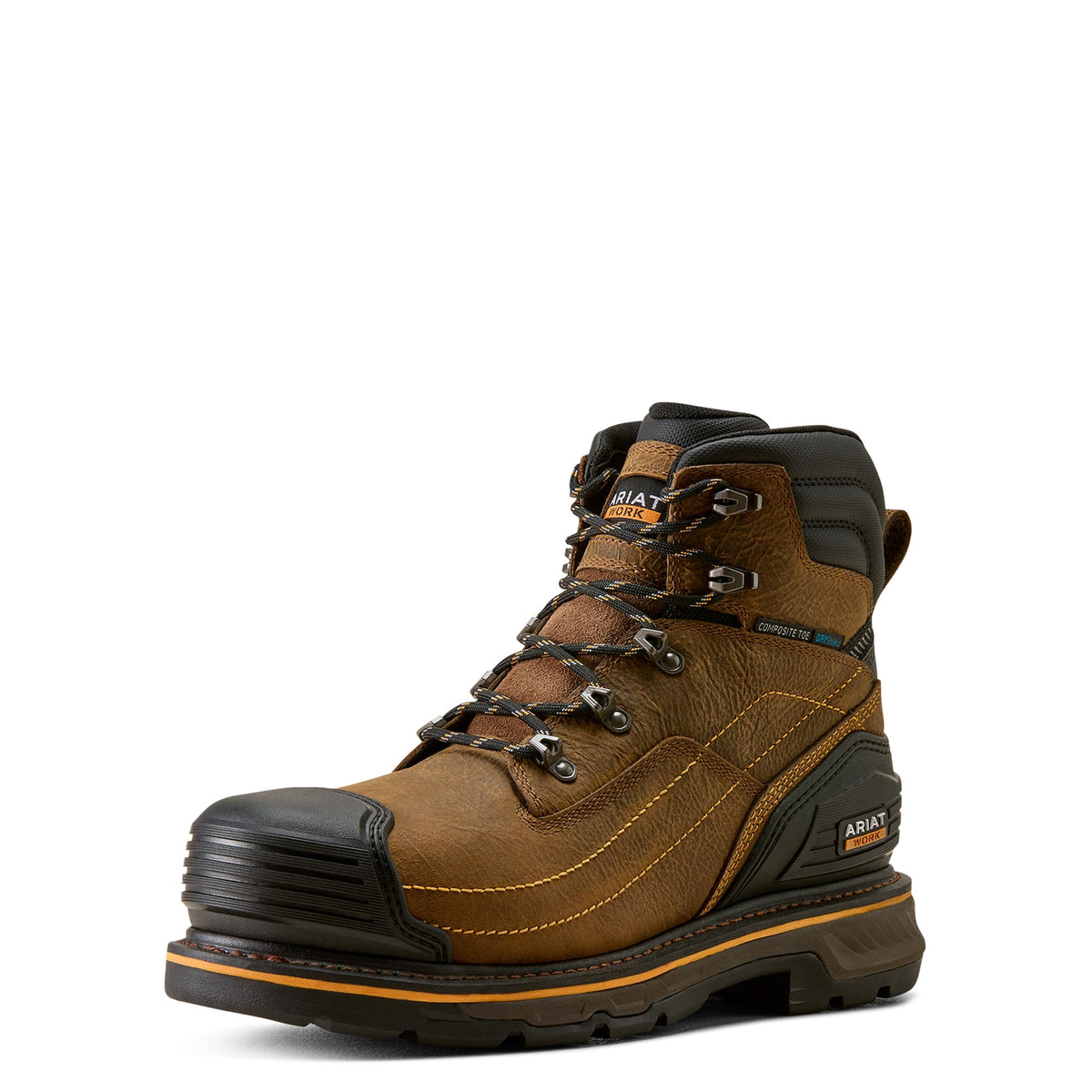 ARIAT Boots Ariat Men's Rye Brown Stump Jumper 6" Waterproof Composite Toe Work Boot 10080453