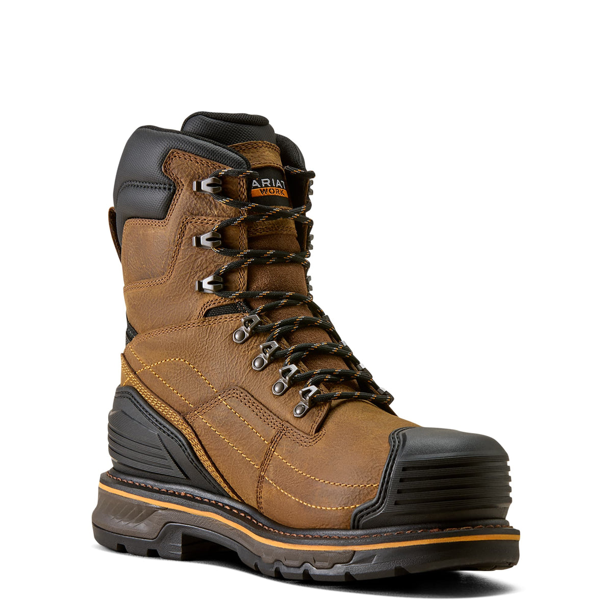 ARIAT Boots Ariat Men's Rye Brown Stump Jumper 8" Waterproof Composite Toe Work Boot 10080454