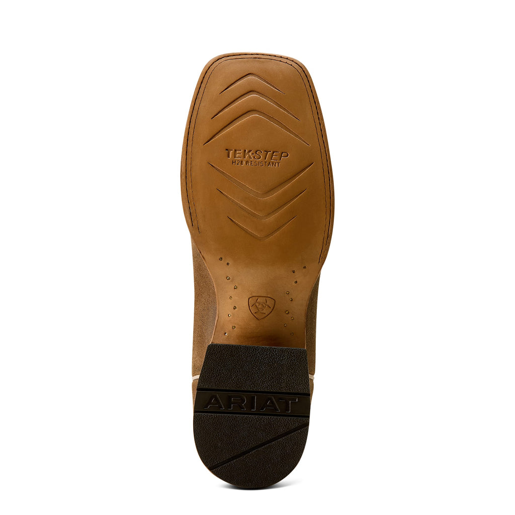 ARIAT Boots Ariat Men's Timber Tan Roughout Slatewood Wide Square Toe Cowboy Boot 10080542