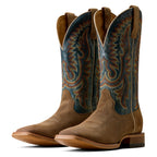ARIAT Boots Ariat Men's Timber Tan Roughout Slatewood Wide Square Toe Cowboy Boot 10080542