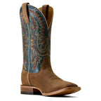 ARIAT Boots Ariat Men's Timber Tan Roughout Slatewood Wide Square Toe Cowboy Boot 10080542