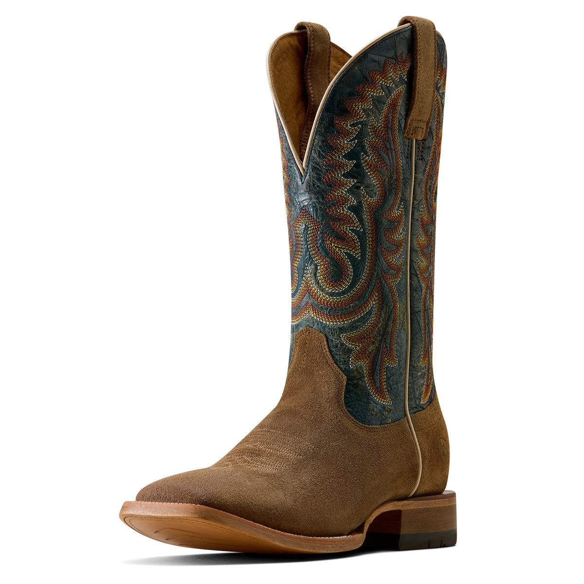ARIAT Boots Ariat Men's Timber Tan Roughout Slatewood Wide Square Toe Cowboy Boot 10080542