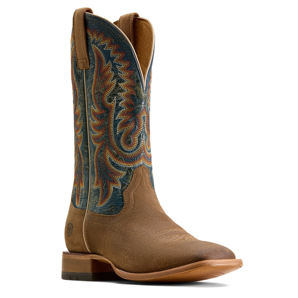 ARIAT Boots Ariat Men's Timber Tan Roughout Slatewood Wide Square Toe Cowboy Boot 10080542