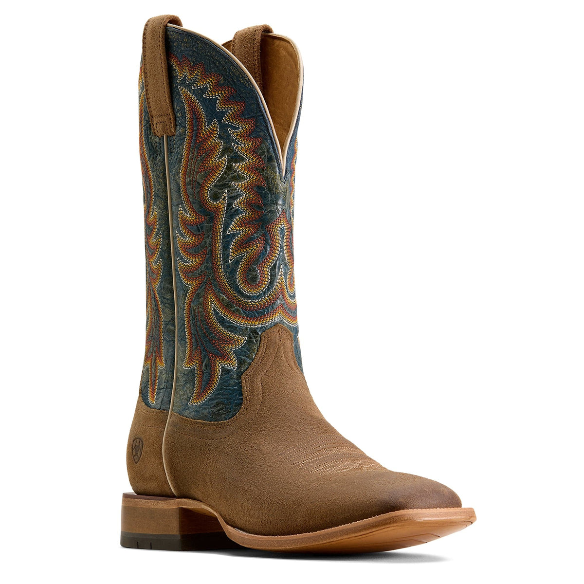 ARIAT Boots Ariat Men's Timber Tan Roughout Slatewood Wide Square Toe Cowboy Boot 10080542