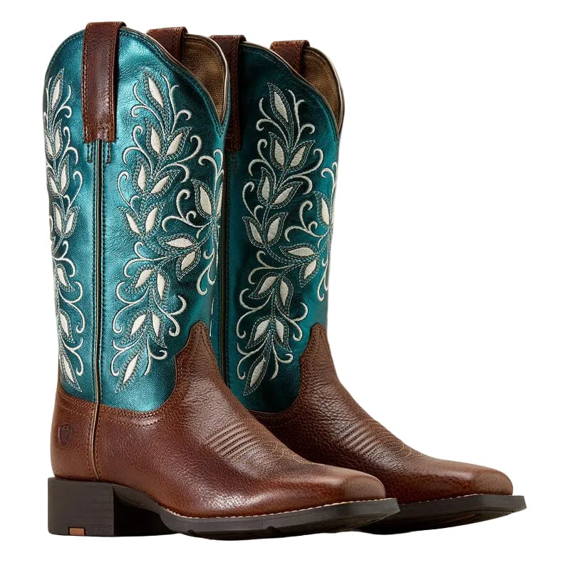 ARIAT Boots Ariat Women's Beasty Brown & Metallic Sea Round Up Western Boot 10074373
