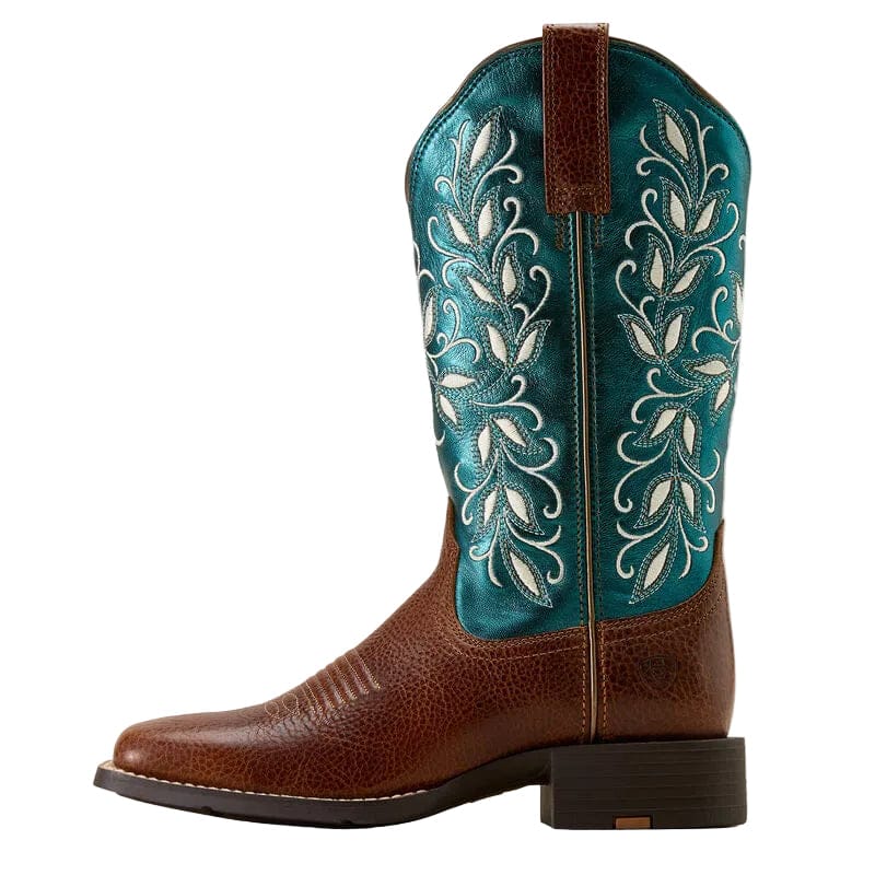ARIAT Boots Ariat Women's Beasty Brown & Metallic Sea Round Up Western Boot 10074373