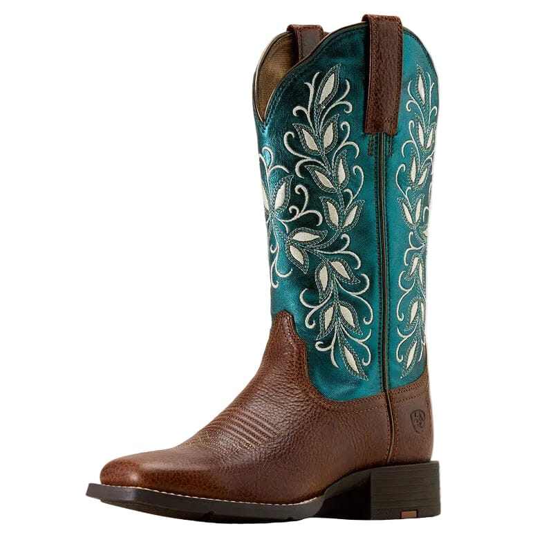 ARIAT Boots Ariat Women's Beasty Brown & Metallic Sea Round Up Western Boot 10074373