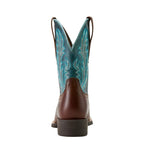 ARIAT Boots Ariat Women's Oiled Teak and Loyal Blue Round Up Western Boot 10064073