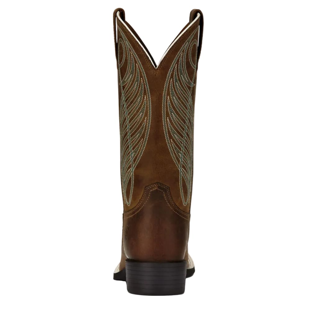 ARIAT Boots Ariat Women's Powder Brown Round Up Wide Square Toe Western Boot 10018528