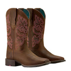 ARIAT Boots Ariat Womens Sassy Brown Round Up SretchFit Western Boot 10064078