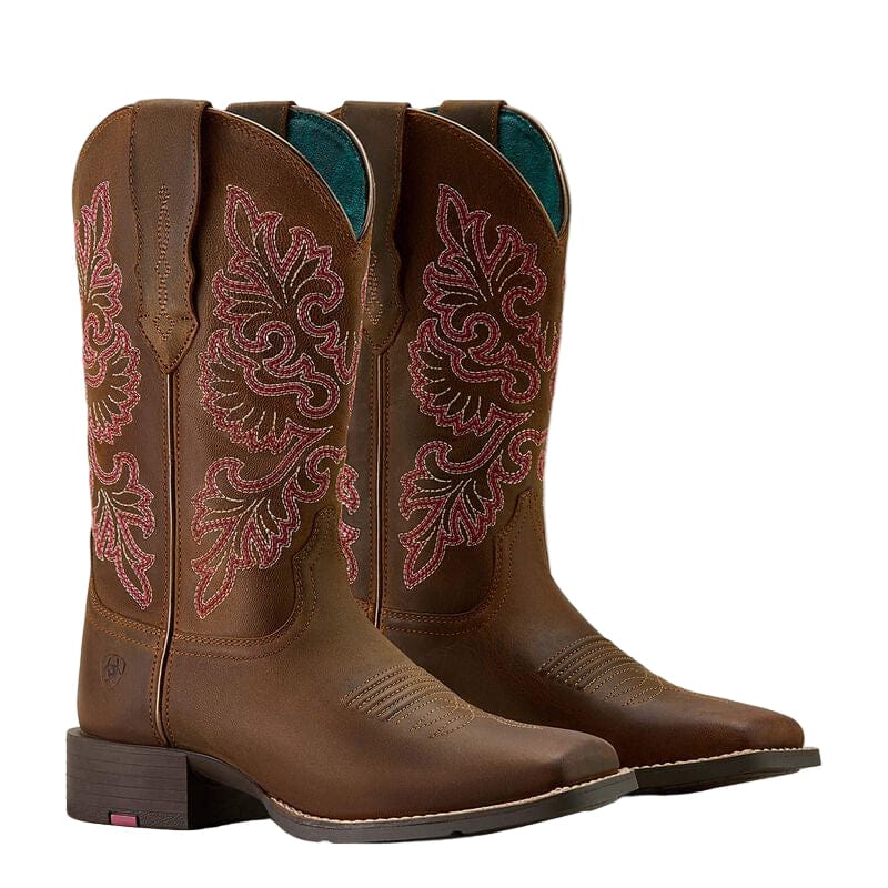 ARIAT Boots Ariat Womens Sassy Brown Round Up SretchFit Western Boot 10064078