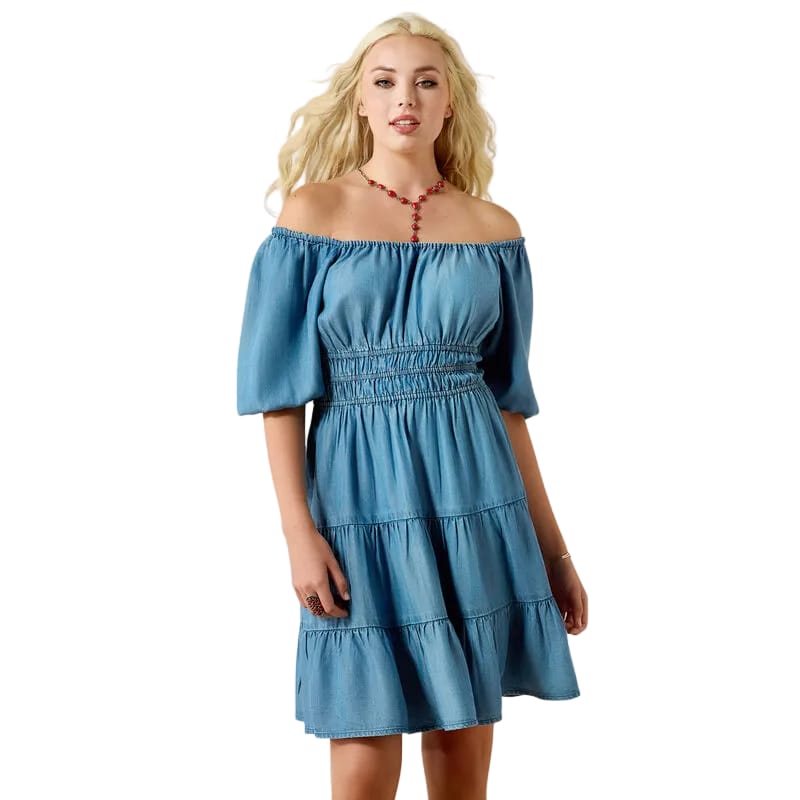 blue western dress royal mesh women's boutique maxi Southern Stitch XCH17452 AS5 S (US 4-6) Cold Shoulder Buy Sosandar Blue Western Detail