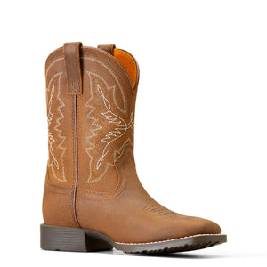 ARIAT INTERNATIONAL, INC. Boots Ariat Kids Hybird Rancher Distressed Tan Square Toe Western Boot 10047034