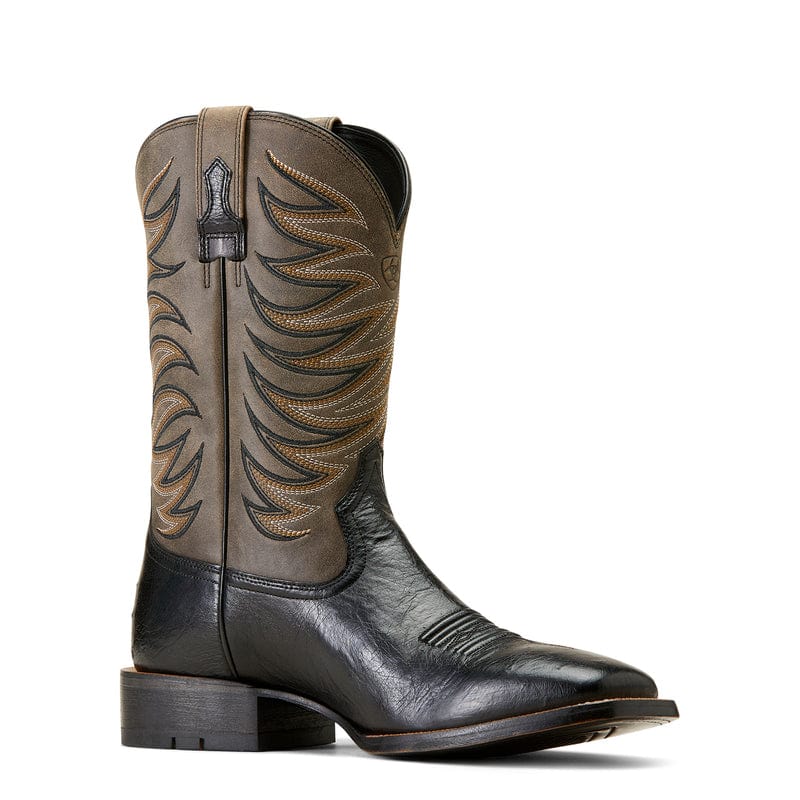 ARIAT INTERNATIONAL, INC. Boots Ariat Men's Badlands Jet Black Smooth Quill Ostrich Square Toe Exotic Western Boots 10046953