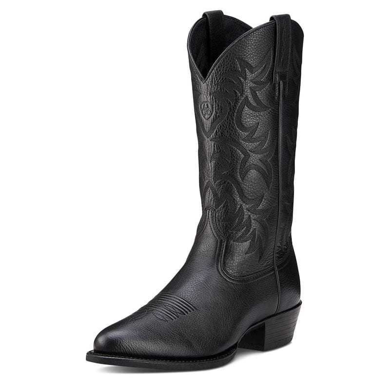ARIAT INTERNATIONAL, INC. Boots Ariat Men's Black Deertan Heritage R Toe Western Boots 10002218