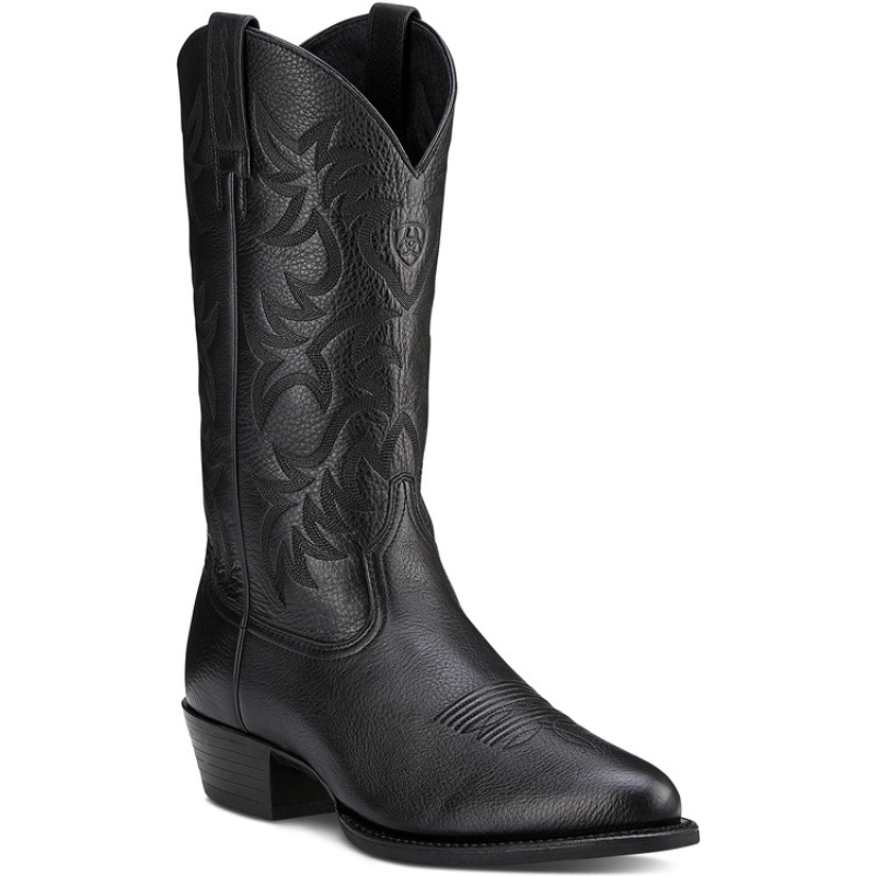 ARIAT INTERNATIONAL, INC. Boots Ariat Men's Black Deertan Heritage R Toe Western Boots 10002218