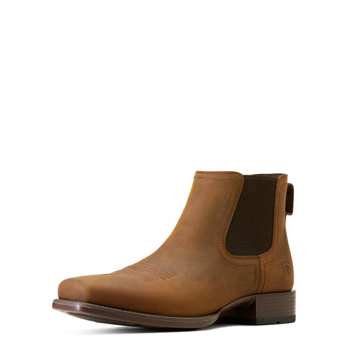 ARIAT INTERNATIONAL, INC. Boots Ariat Men's Booker Ultra Oily Distressed Tan Square Toe Western Boots 10046985
