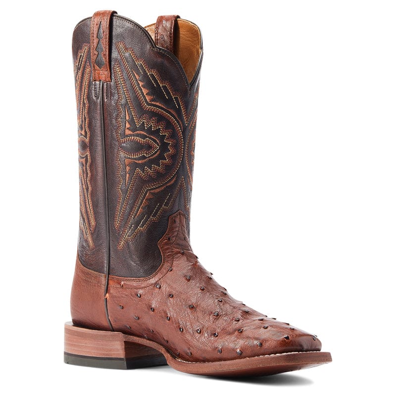 ARIAT INTERNATIONAL, INC. Boots Ariat Men's Broncy Cinnamon Full Quill Ostrich Square Toe Western Boots 10044576
