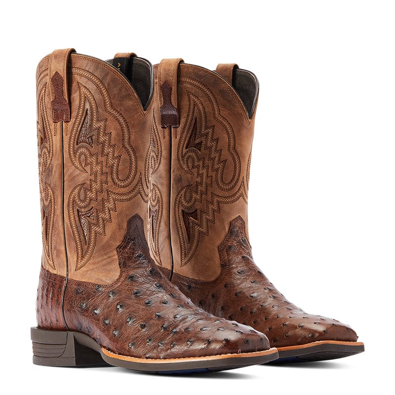 ARIAT INTERNATIONAL, INC. Boots Ariat Men's Dagger Dark Tabac Full Quill Ostrich Exotic Western Boots 10042475