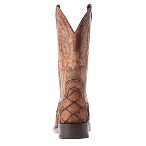 ARIAT INTERNATIONAL, INC. Boots Ariat Men's Deep Water Aged Tan Piraruci Square Toe Exotic Western Boots 10044421